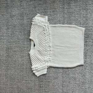 Chic White Sweater Top - Short Sleeve Knit Top - Pierced Knit Top -